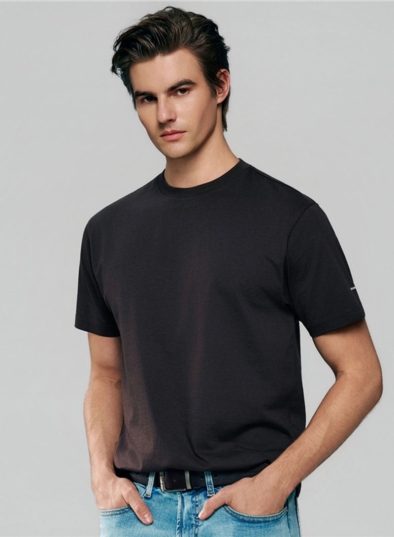 GIORDANO Men’s Slim Fit Cotton Crew Neck Tee - Image 1